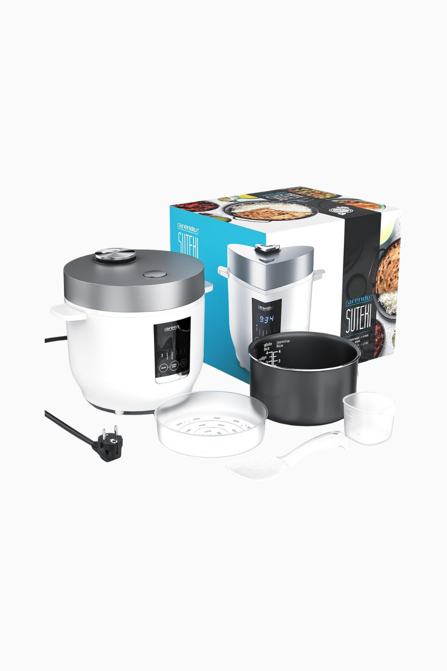 Dijital Pirinç Pişirici 2L, 5 Program, Buharlı Pişirme, Yapışmaz Kaplama, Sıcak Tutma Fonksiyonu