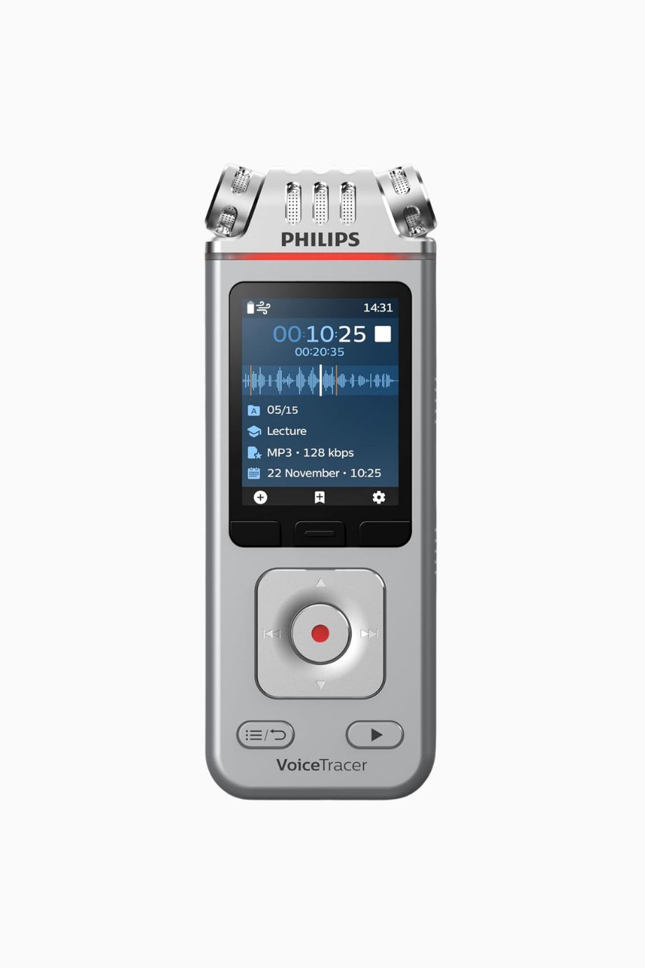 VoiceTracer DVT4115 Ses Kaydedici, 3 Mikrofon, AI Transkripsiyon