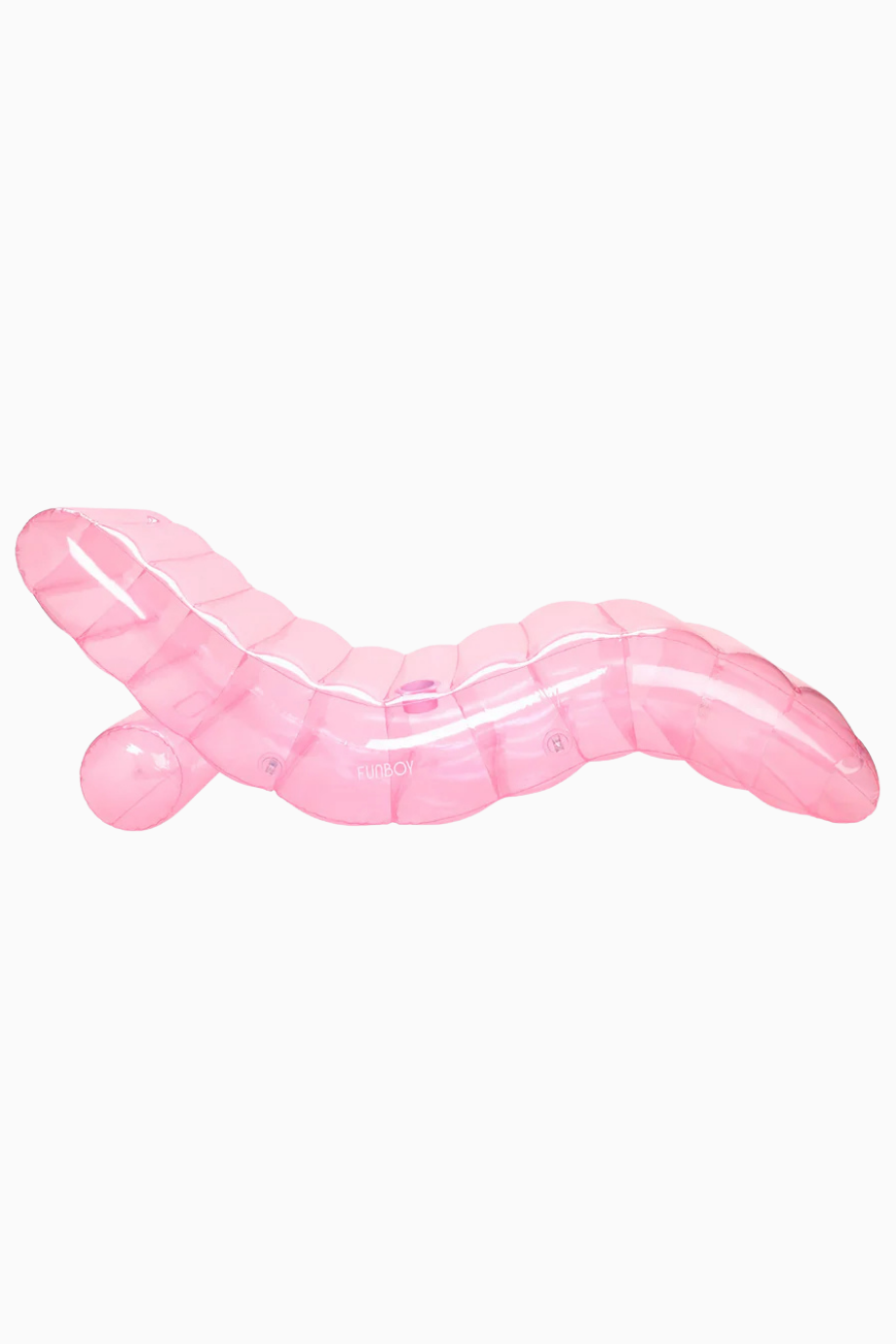 Şeffaf Pembe Şişme Havuz Şezlongu