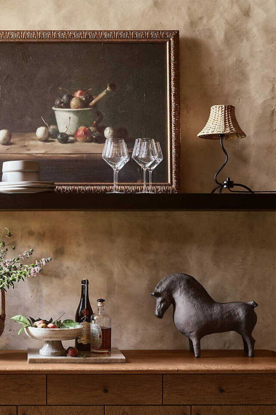 Athena Calderone Hasır Abajurlu Masa Lambası