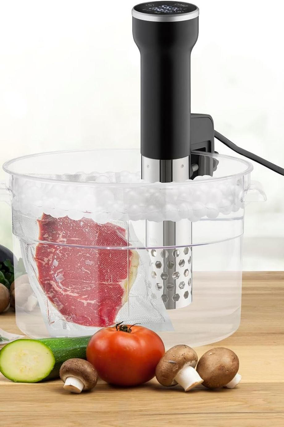 SV400 Sous Vide Çubuğu 20 Litreye Kadar IPX7 Su Geçirmez Dokunmatik Ekranlı