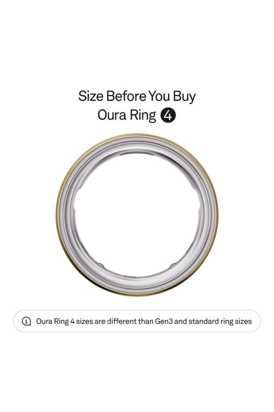 Altın Rengi Ring 4 Akıllı Sağlık ve Aktivite Yüzüğü (Beden 10)