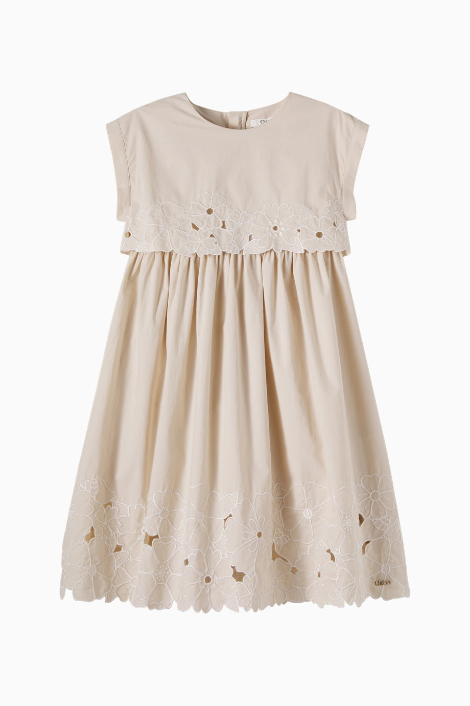 Chloé Kids Broderie Anglaise Pembe Kız Çocuk Elbise