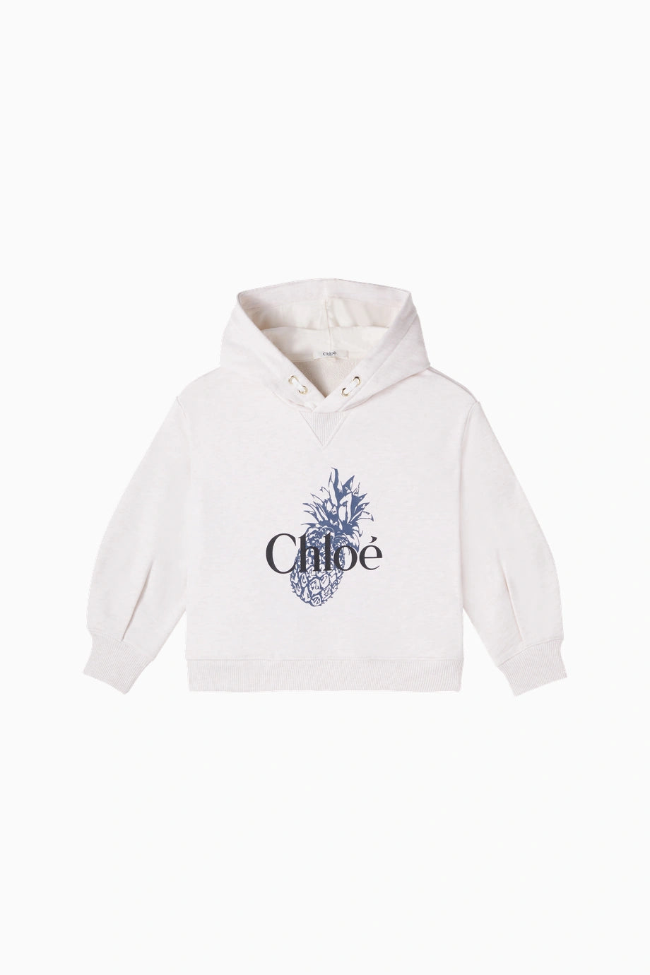 Baskılı Pamuk Jarse Kapüşonlu Kız Çocuk Sweatshirt