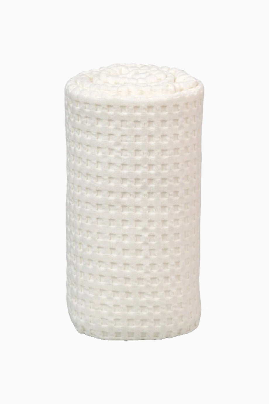 Krem Waffle Dokulu %100 Pamuk Bebek Battaniyesi 100x80 cm