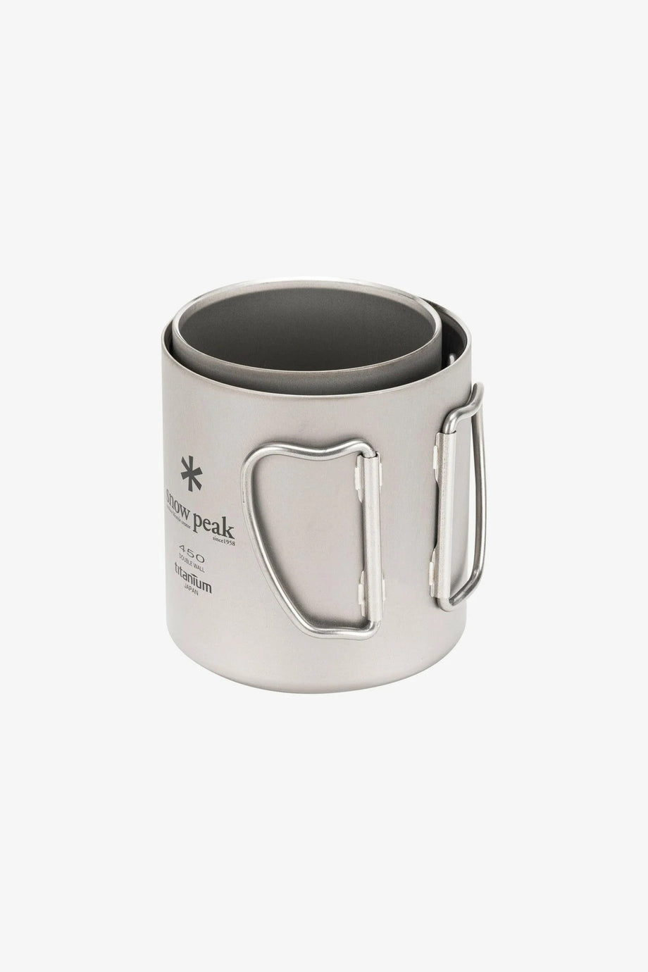 Ti-Double 450 Mug, Titanyum Çift Cidarlı Kamp Kupası, Ultra Hafif, 450 ml