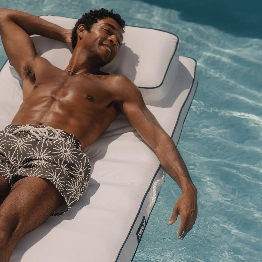 Fabric Classic Mat Şezlong, Kumaş Kaplı Ergonomik Havuz Şamandırası