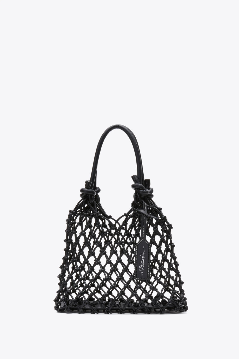 Macrame Mini Sac, El Dokuması Makrome Çanta, Suni Deri Kulplu