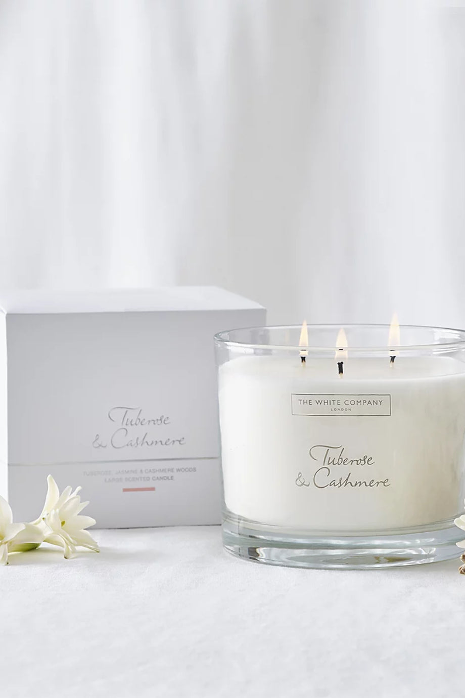 Tuberose & Cashmere Çiçeksi Kokulu Büyük Mum 770 g