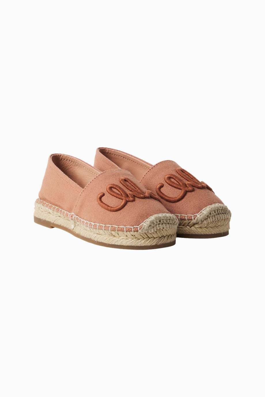 Logolu Pembe Kız Çocuk Espadril Ayakkabı