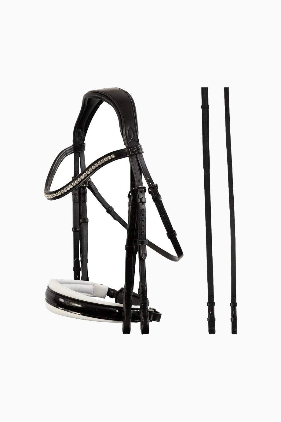 Extra Wide Bridle Anatomik Tasarım İtalyan Deri At Dizgini ve 2 Çift Reins