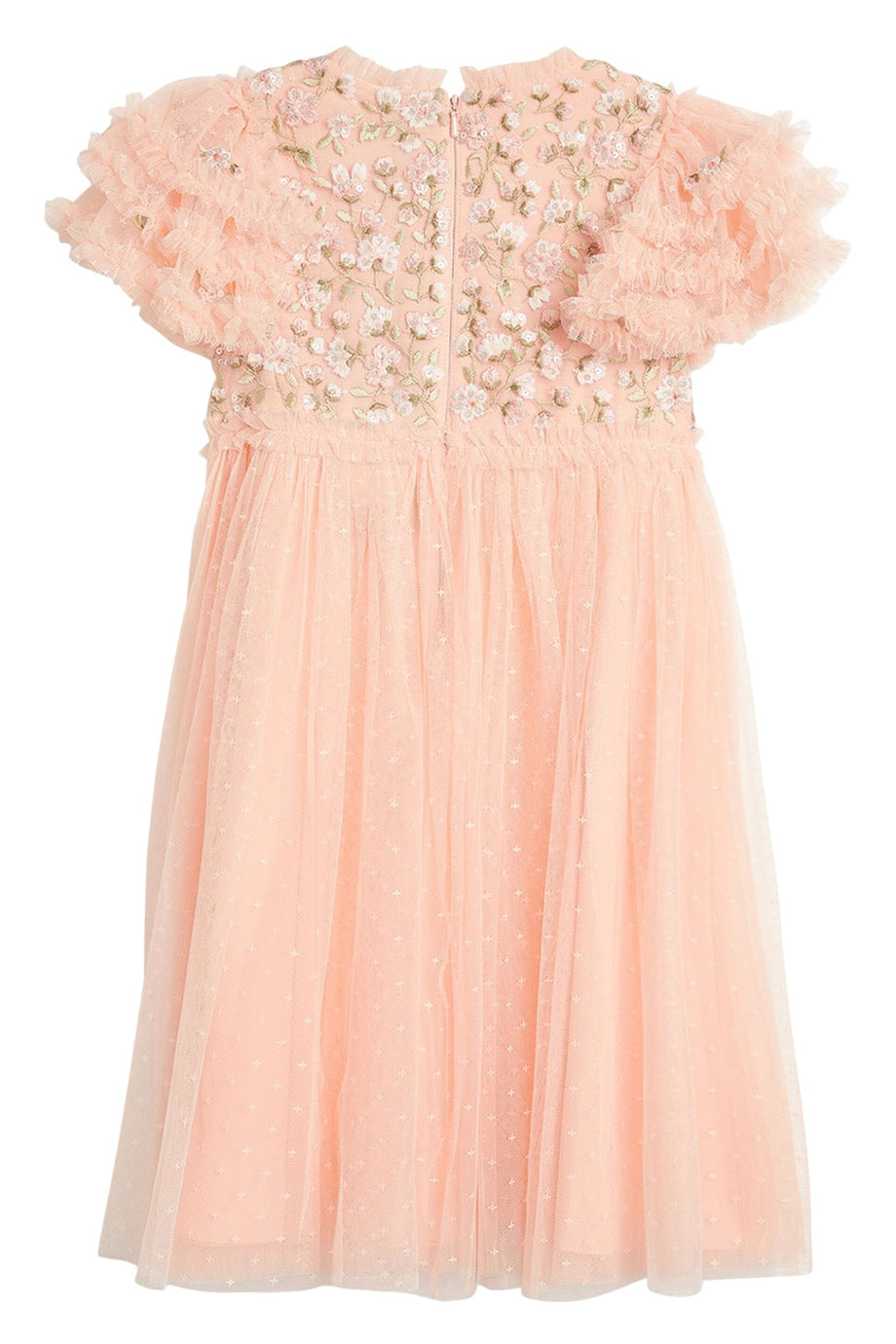 Çocuklar için Posy Bodice Tül Elbise - Pembe