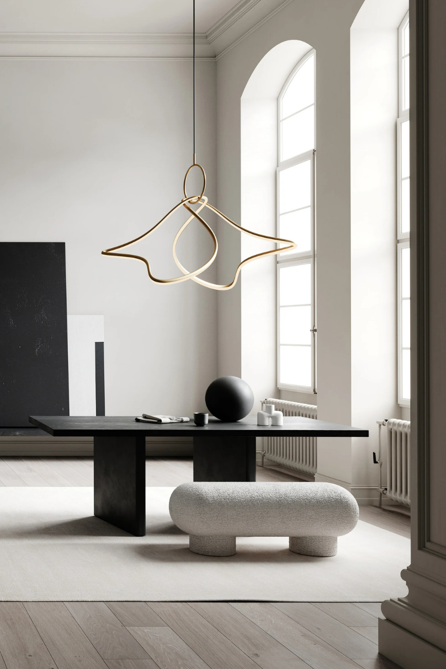 Kumo Chandelier Big Brass LED, Dekoratif Tasarım Sarkıt Avize