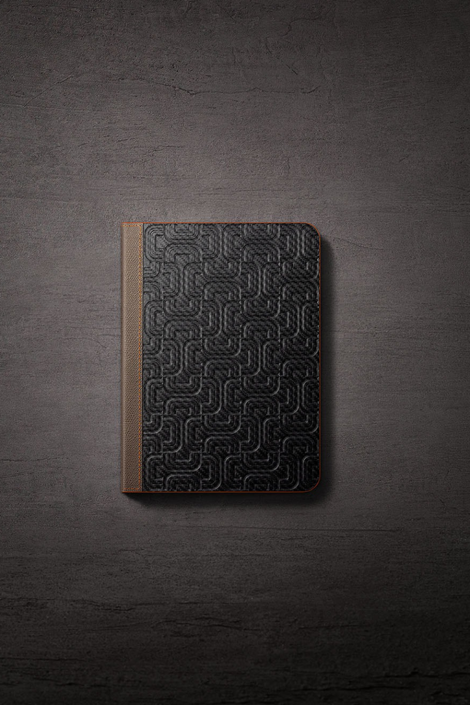 HQ509 Karbon Fiber ve Deri El Yapımı Defter Kılıfı