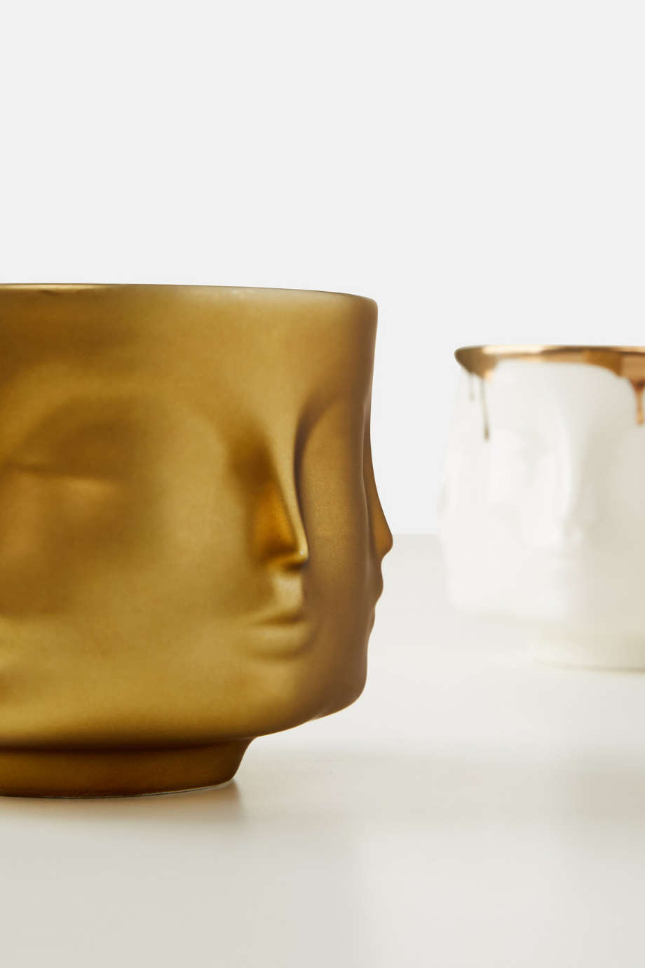 Muse D'Or Kokulu Mum, Altın Porselen Dekoratif Kap