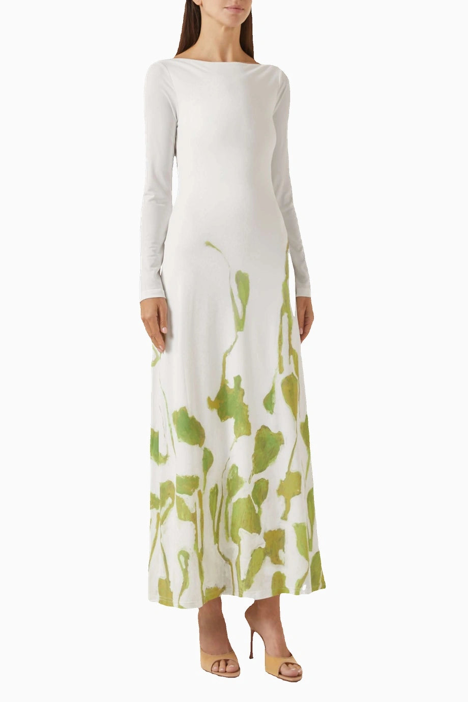Knit Jersey Maxi Elbise Şık Tasarım