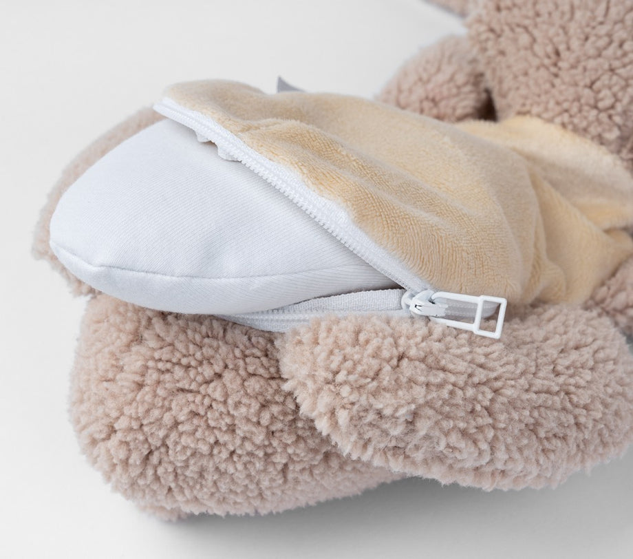 Doomoo Snoogy Bunny Milky, Organik Pamuk, Lavanta ve Kolza Tohumu Doldurulmuş Isı Yastığı