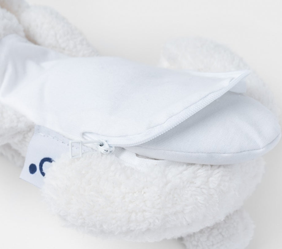Doomoo Snoogy Bunny Milky, Organik Pamuk, Lavanta ve Kolza Tohumu Doldurulmuş Isı Yastığı