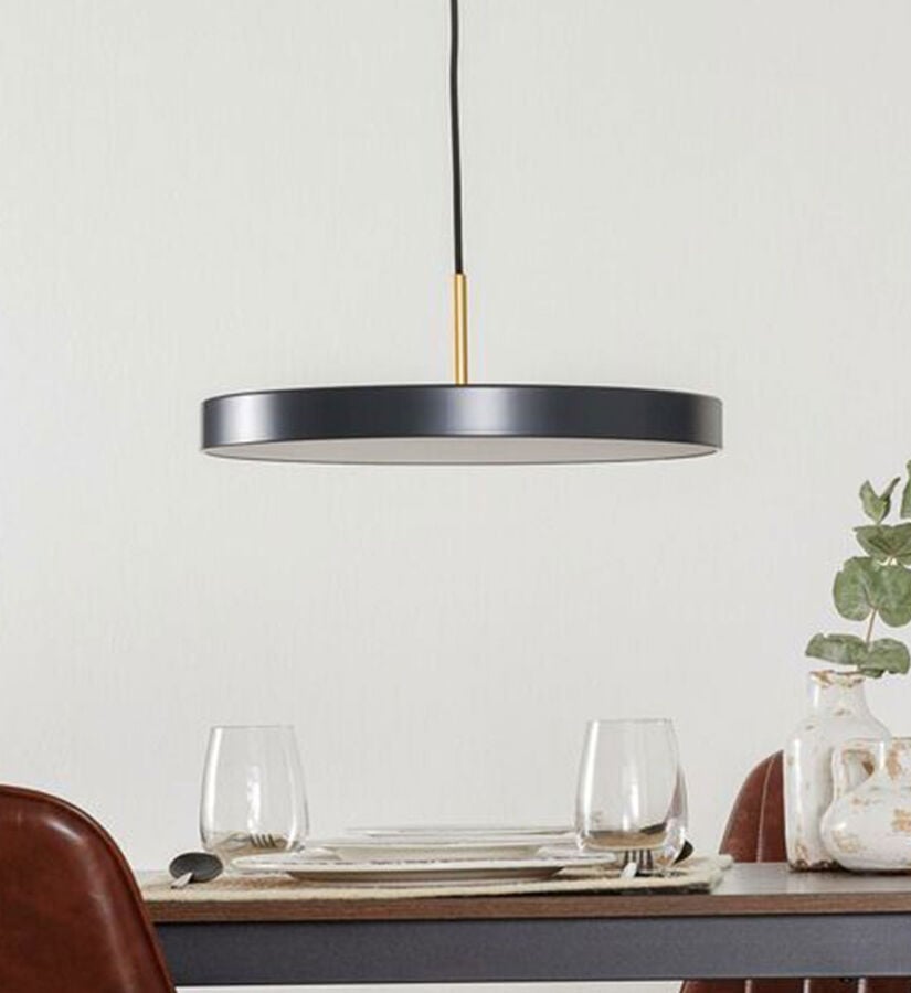 Asteria Aluminyum Sarkıt Lamba Modern ve Ayarlanabilir LED Aydınlatma, Gri