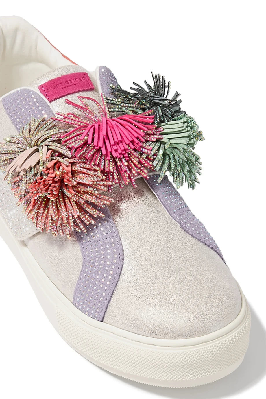 Laney Pom Pom Deri Taşlı Lüks Tasarım Kadın Sneaker