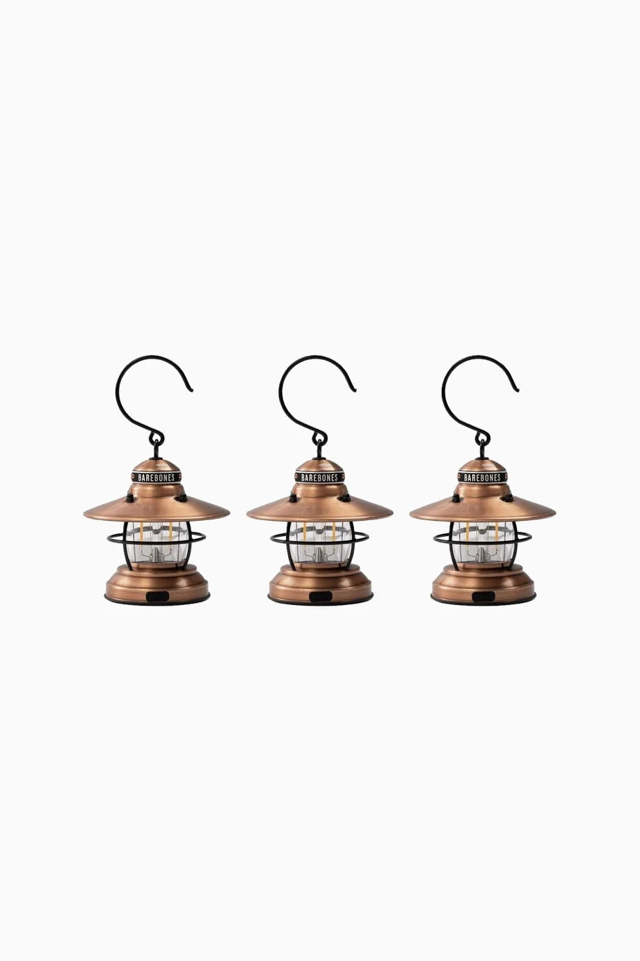 Edison Mini Lantern Dekortif 3’lü Set Copper LED Fener