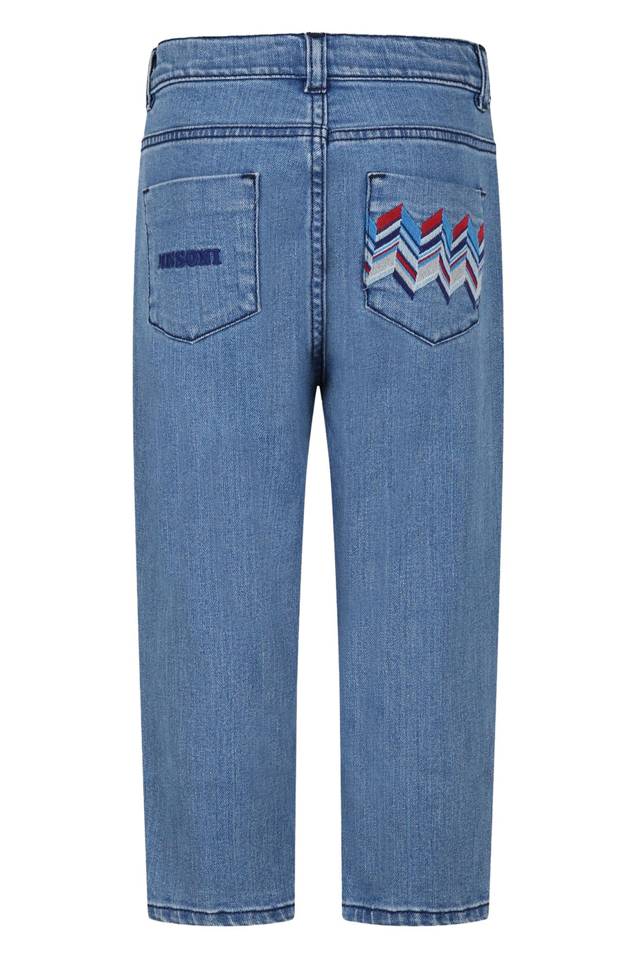 Çocuk Chevron Desenli Kot Pantolon