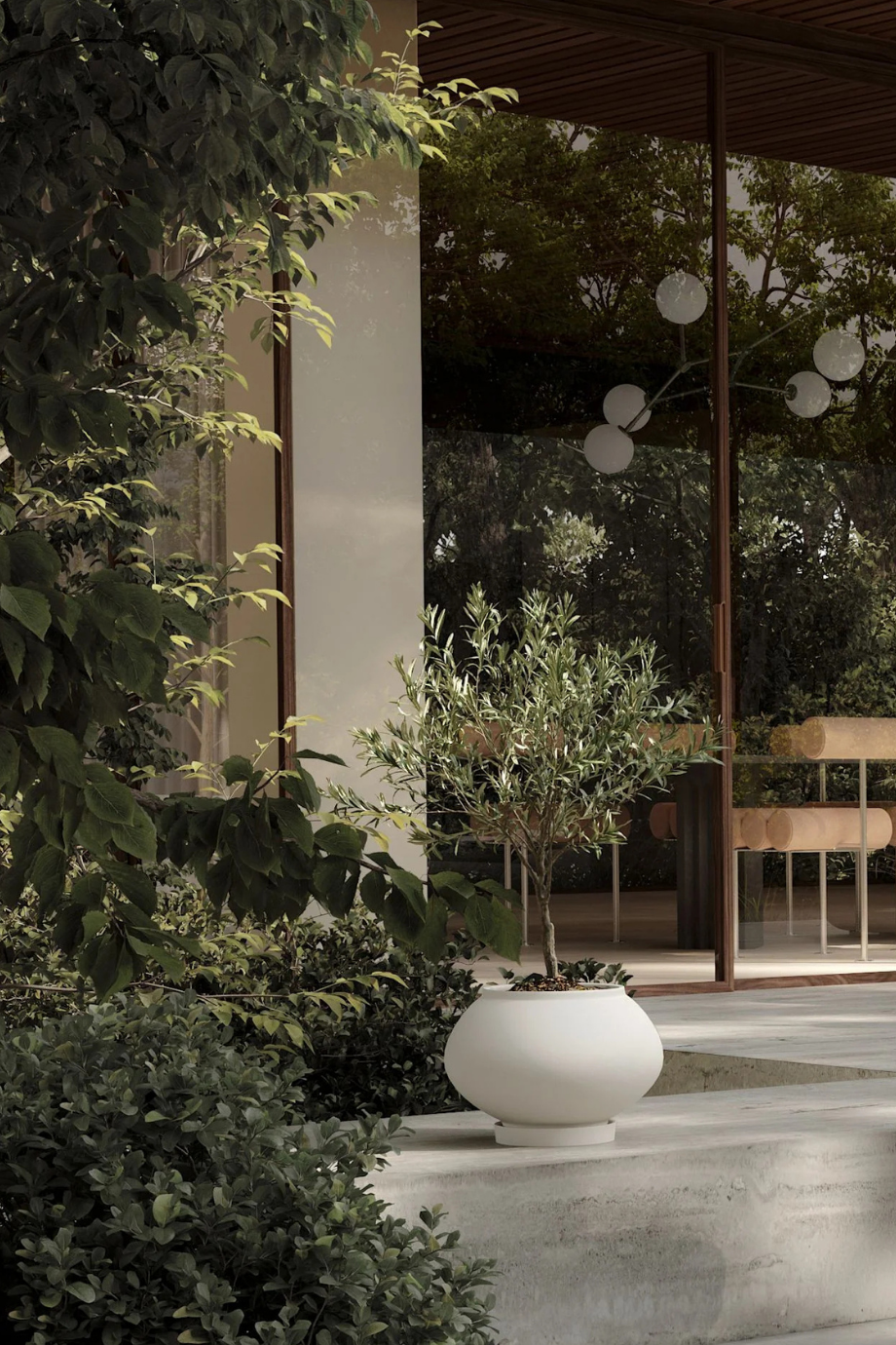 Sunao Plant Pot Fat Seramik El İşçiliği Dekoratif Tasarım Saksı