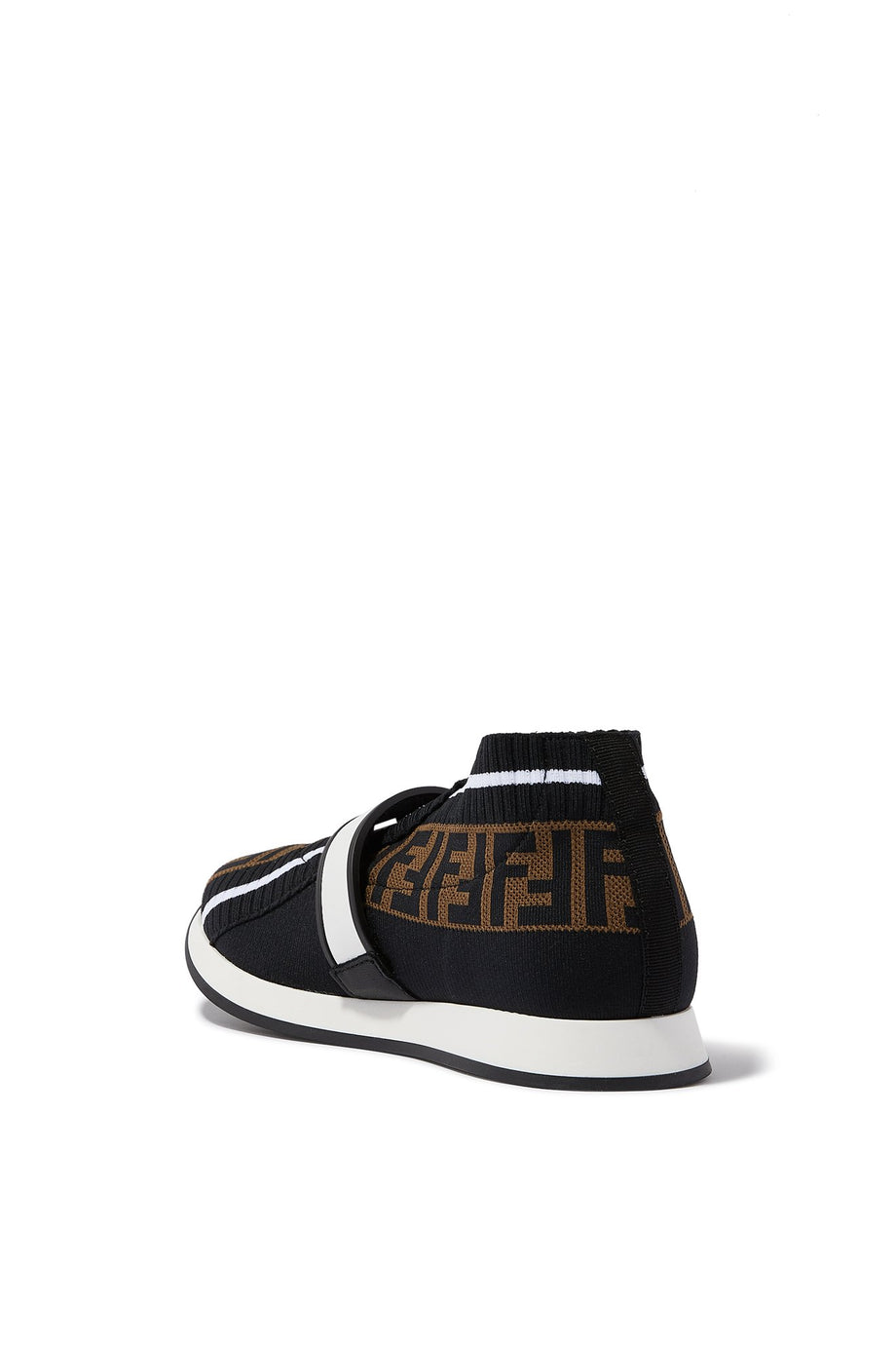 Çocuk Fendi FF Logo Velcro Spor Ayakkabılar - Kahverengi Siyah