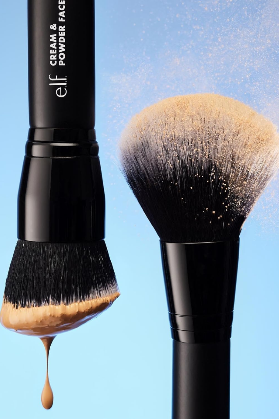 Çift Uçlu Krem ve Pudra Makyaj Fırçası Vegan