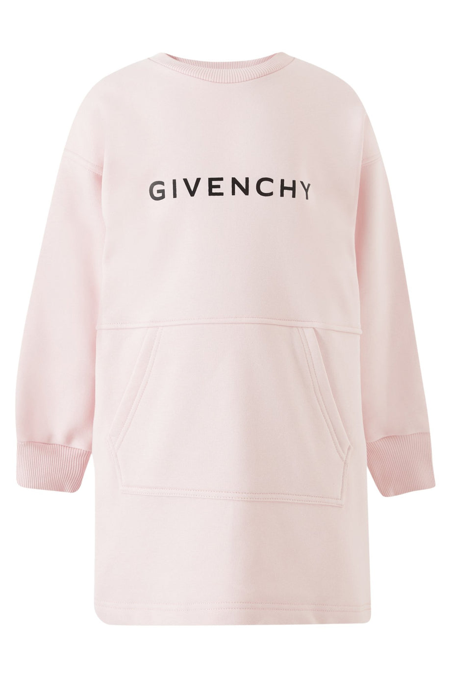 Çocuk Kanguru Cepli Logo Elbise - Pembe