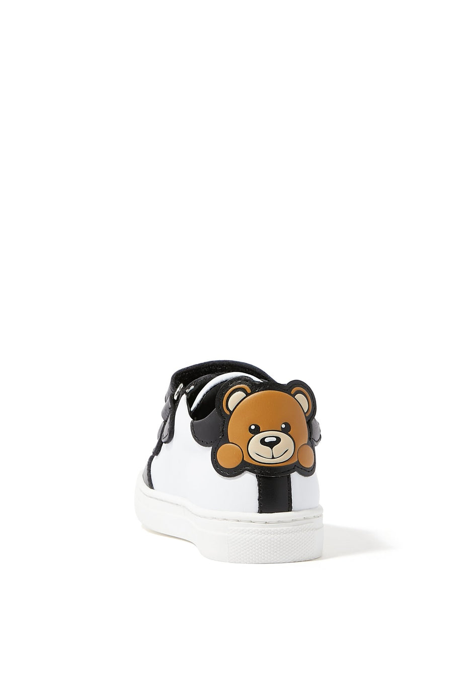Çocuklar için Ayıcık Desenli Cırt Cırtlı Sneaker - Siyah Beyaz