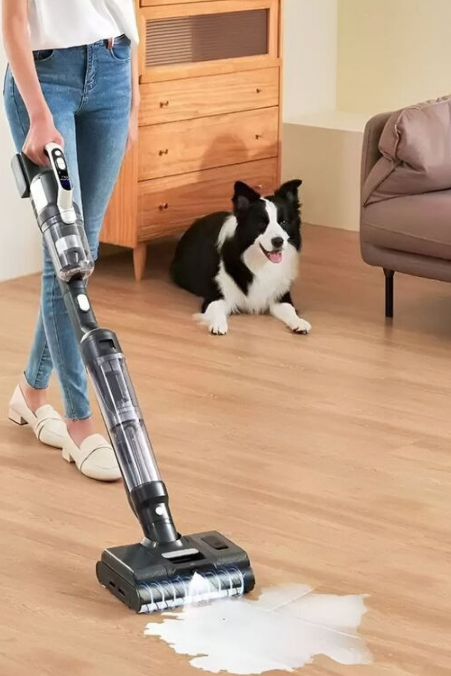 PW11 Pro Max Kablosuz Vakum ve Yer Yıkama Makinesi Siyah-Gümüş