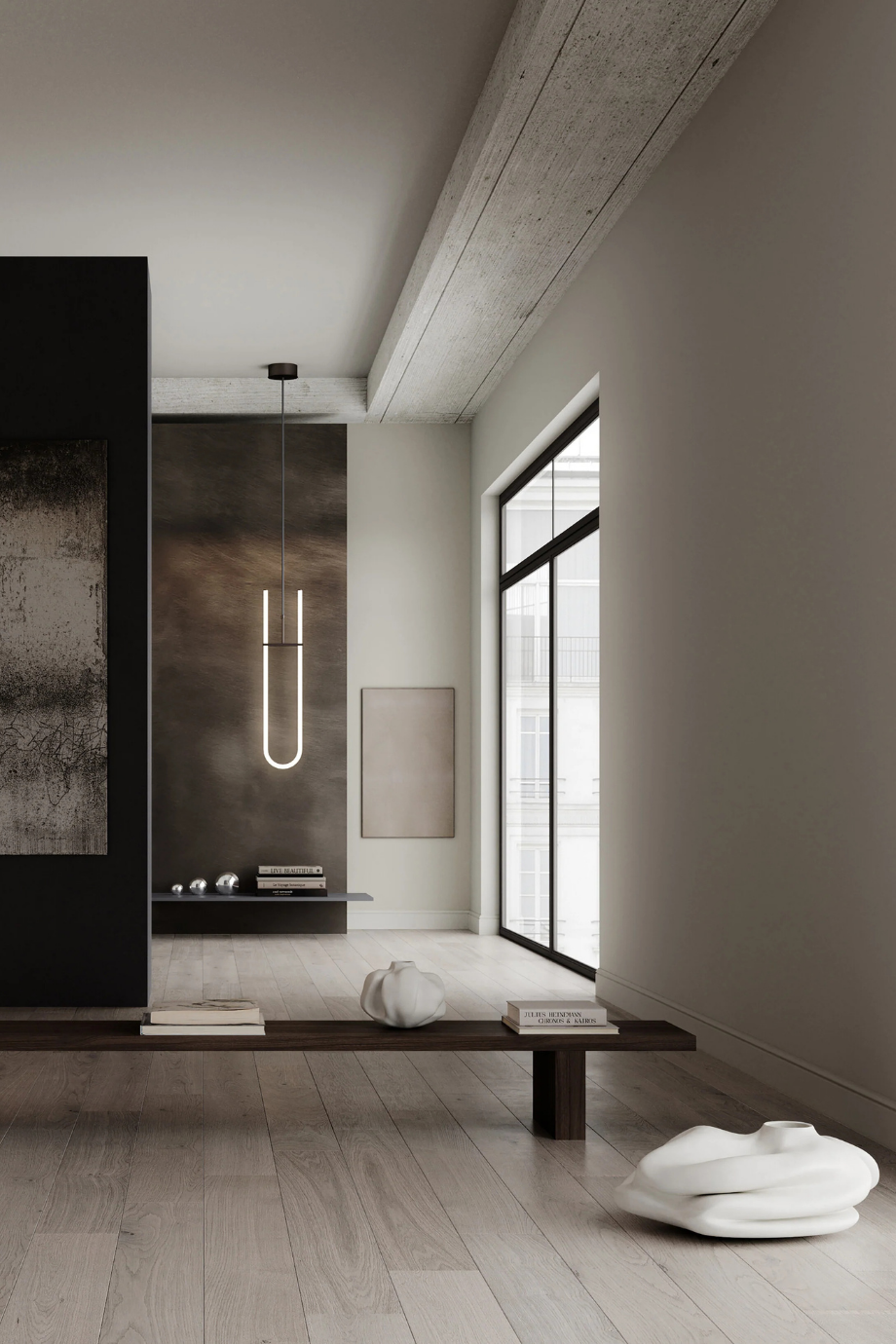 Curve Pendant Lamp Bronze, Dekoratif Tasarım Sarkıt Aydınlatma