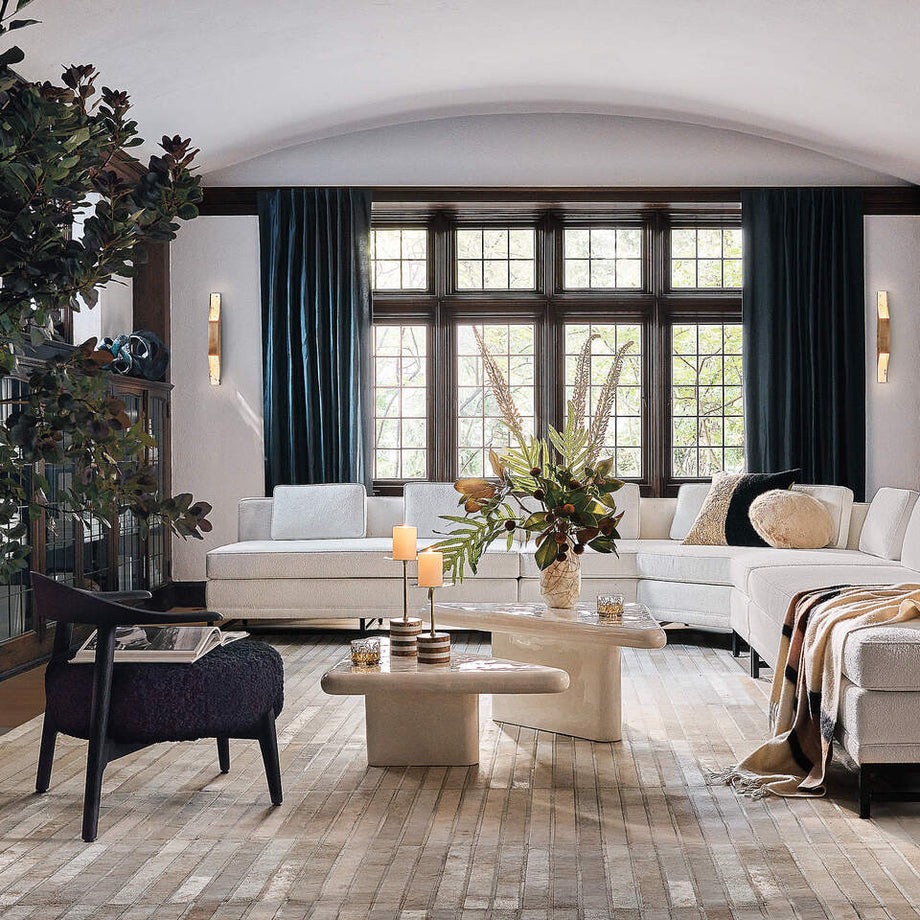 Yığılmış Mermer ve Pirinç Sütun Mumluk 2'li Set