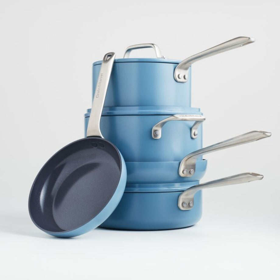 EvenCook Seramik Denim, Yapışmaz 8 Parçalı Pişirme Seti Bonuslu