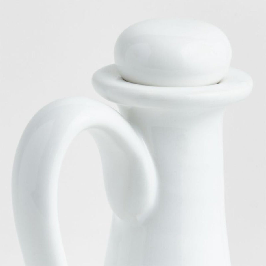 Sorrento Beyaz Seramik Zeytinyağı Şişesi