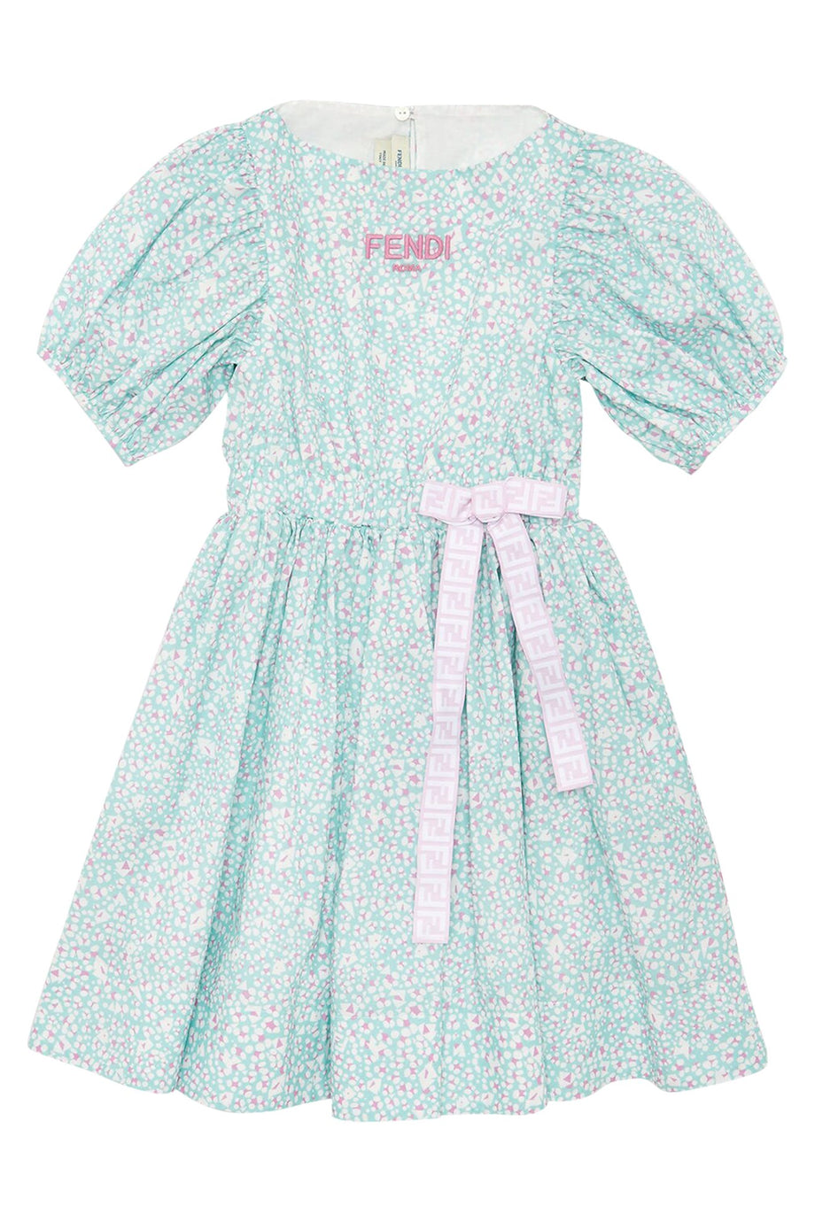 Çocuk Balon Kollu Elbise - Pastel