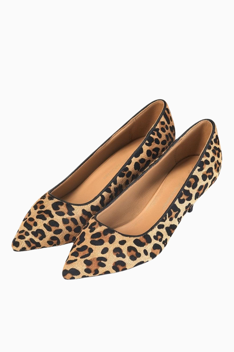 Jacqueline Leopar Desen, Deri Topuklu Kadın Ayakkabı