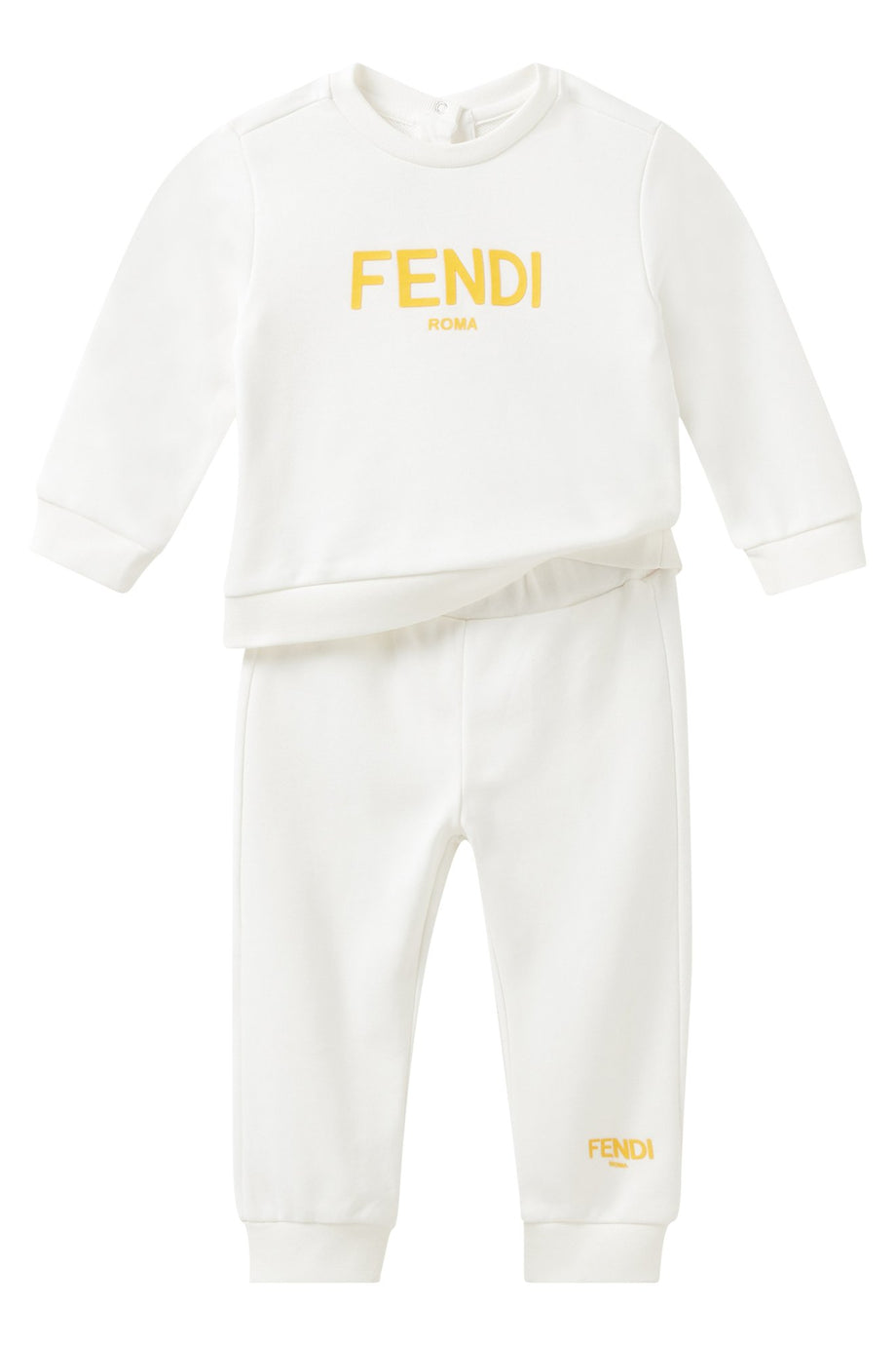 Çocuklar İçin Fendi Logo Sweatshirt - Beyaz