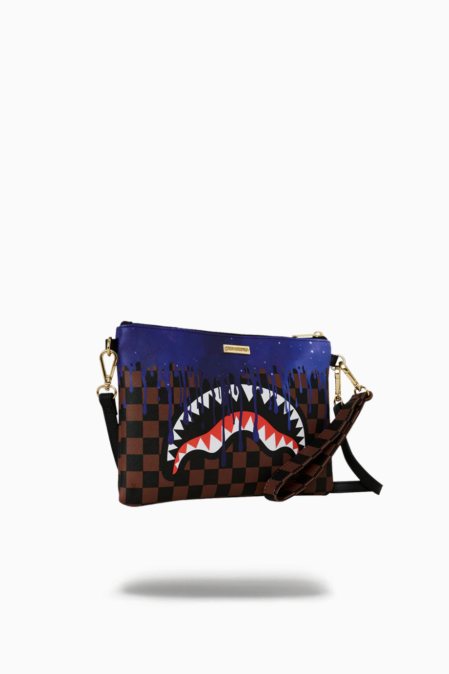 Lost in Space Drip Crossover Clutch, Unisex Lüks Deri El Çantası, Sınırlı Sayıda