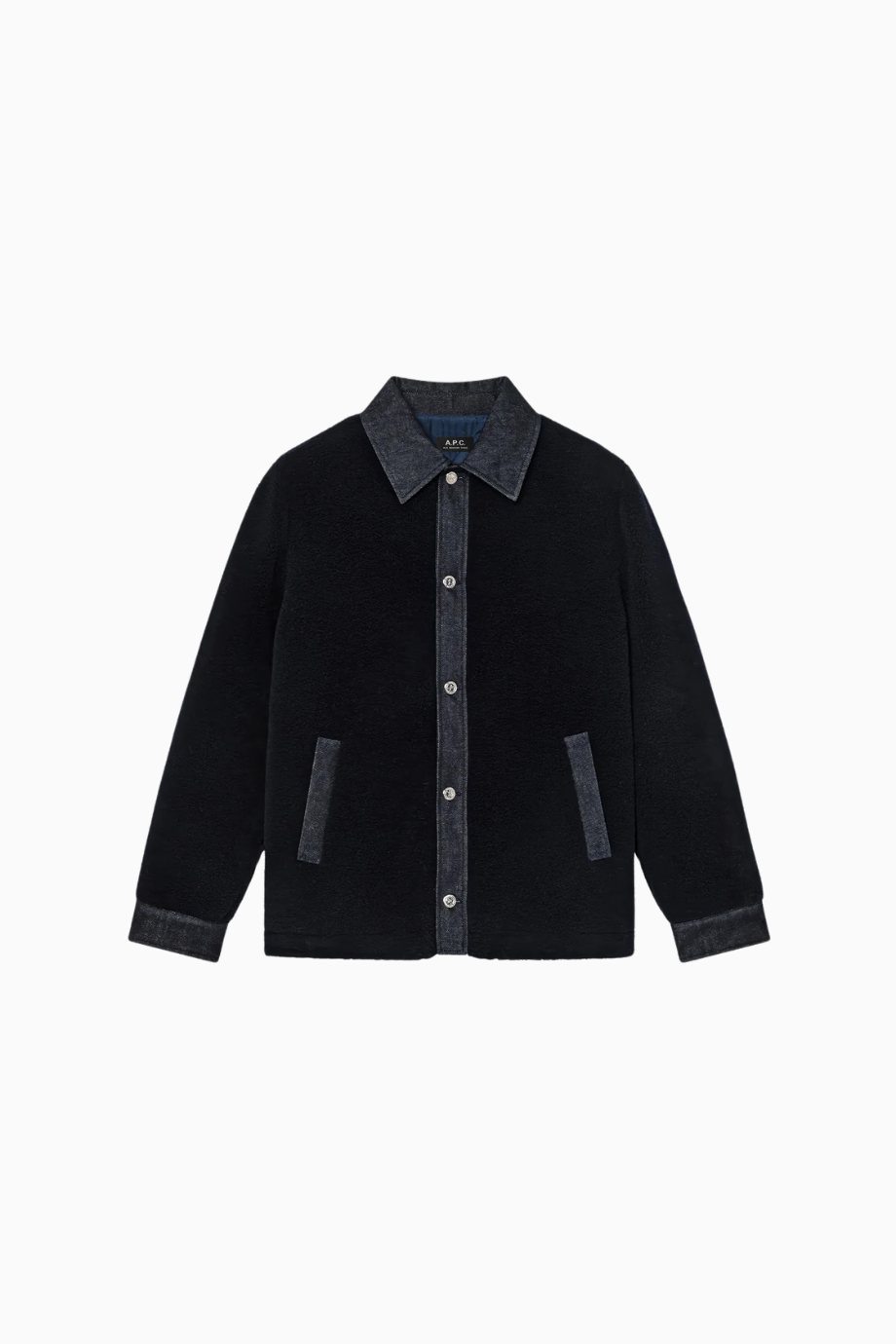Will Jacket Düz Kesim Klasik Yaka Raw Denim Detaylı Erkek Ceket