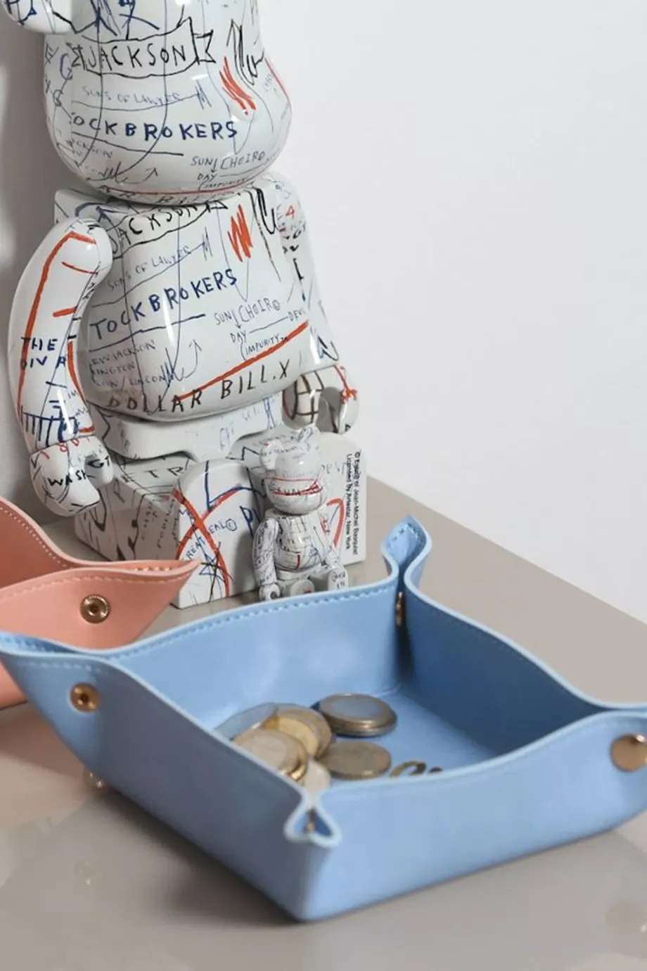 Omri Vegan Deri Catchall Tepsi, Altın Yazılı