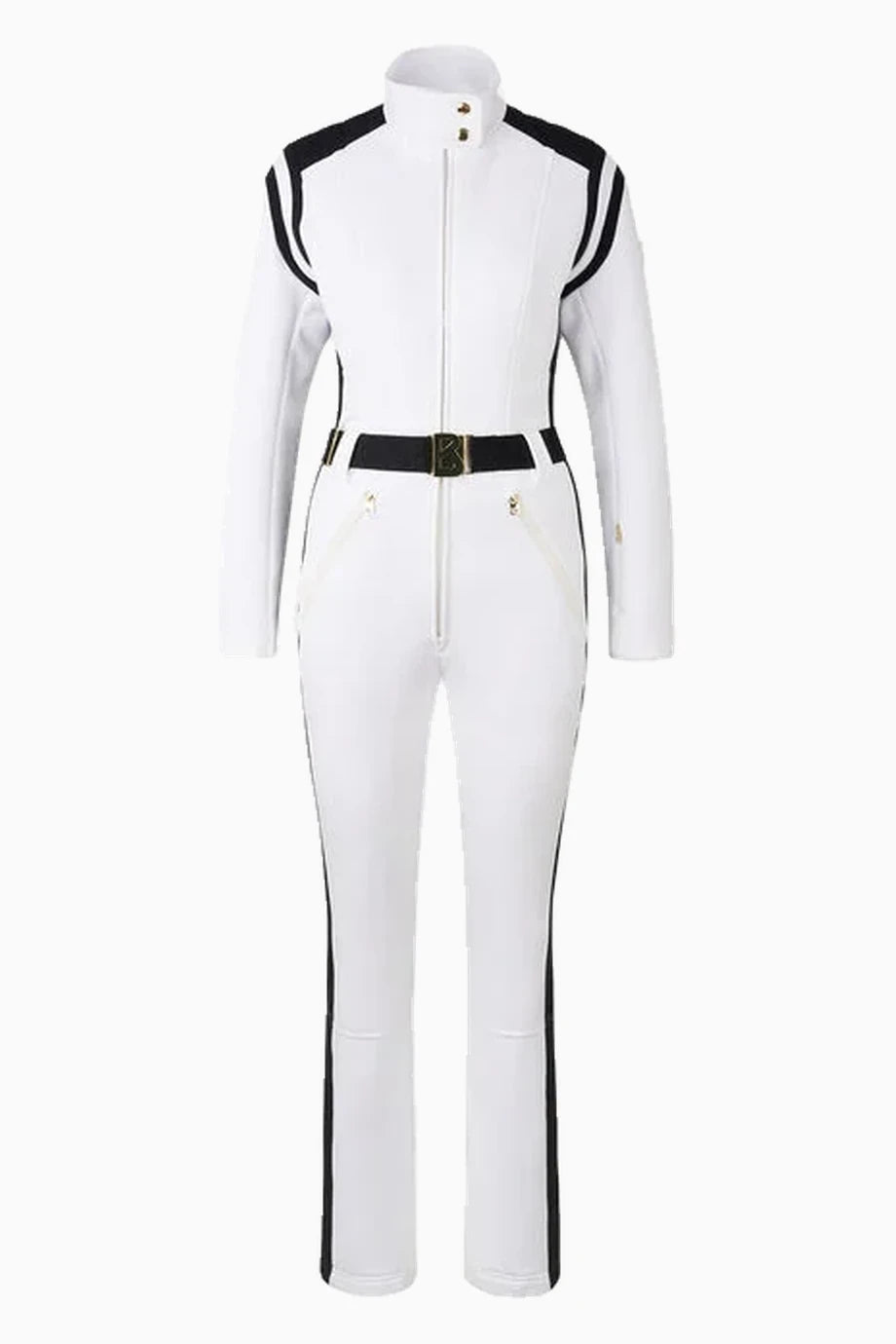 Janny Softshell Lüks Slim Fit Kadın Kayak Tulumu, Beyaz