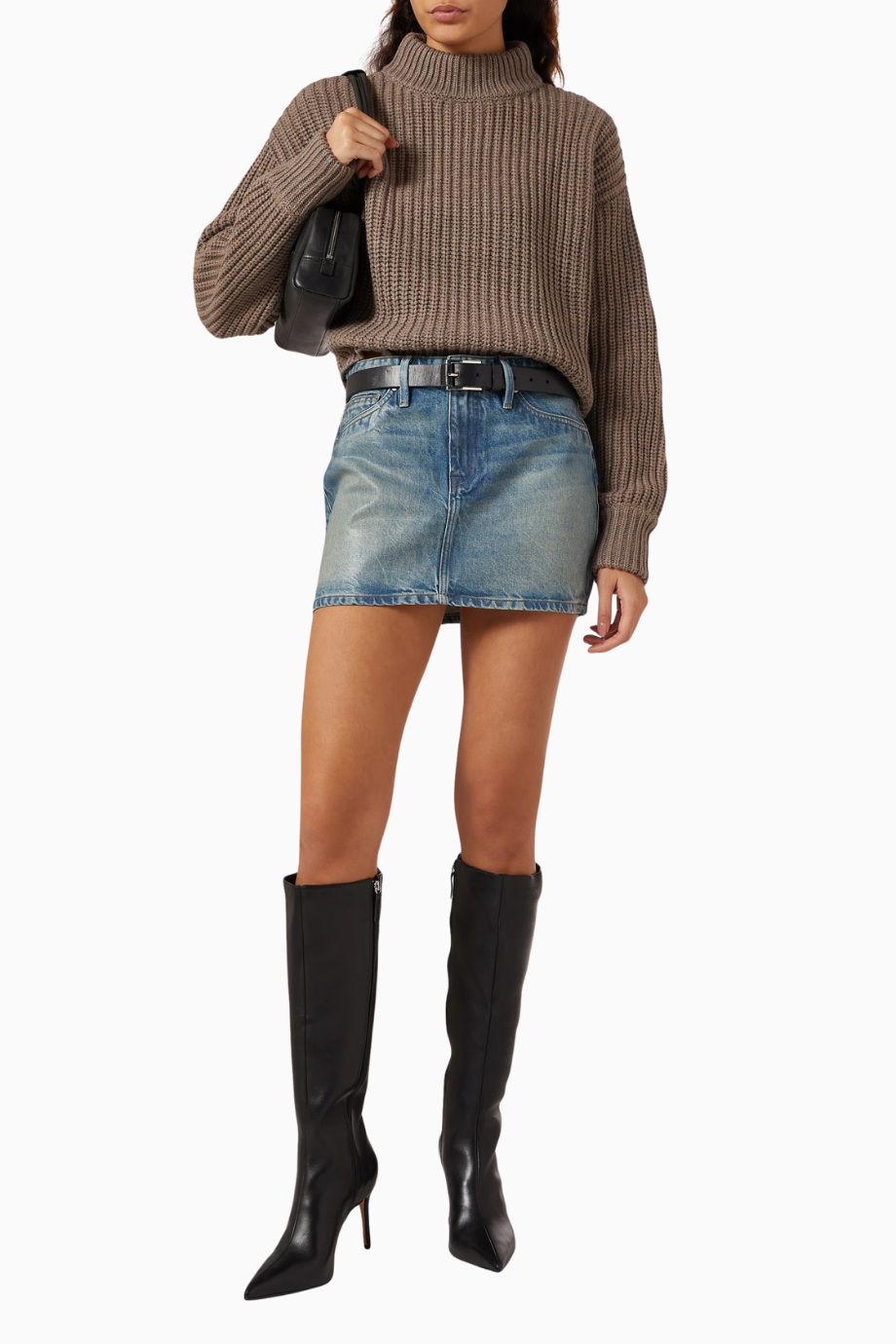 Oversize Mockneck Triko, Modern Rahat-Şık Kadın Kazak