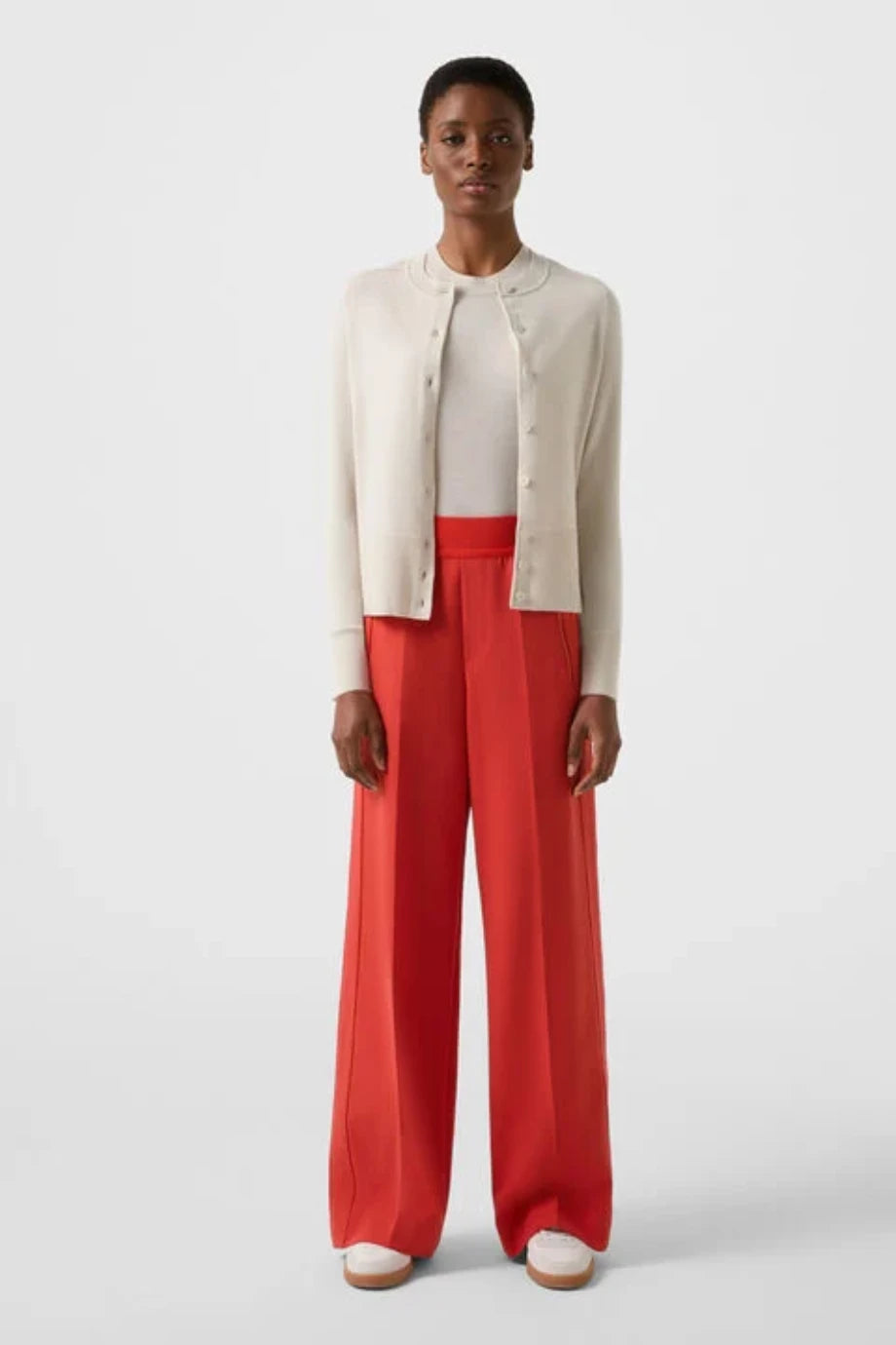 Ilvy Jersey Geniş Paça-Logo Bel Kadın Pantolon