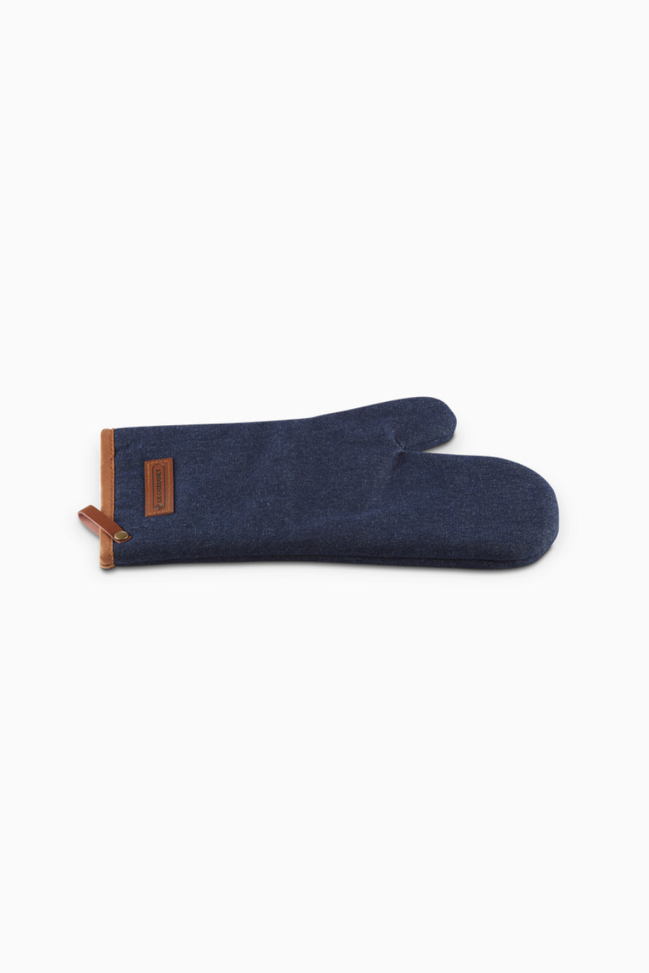 Denim Fırın Eldiveni Deri Detaylı Lüks Tasarım
