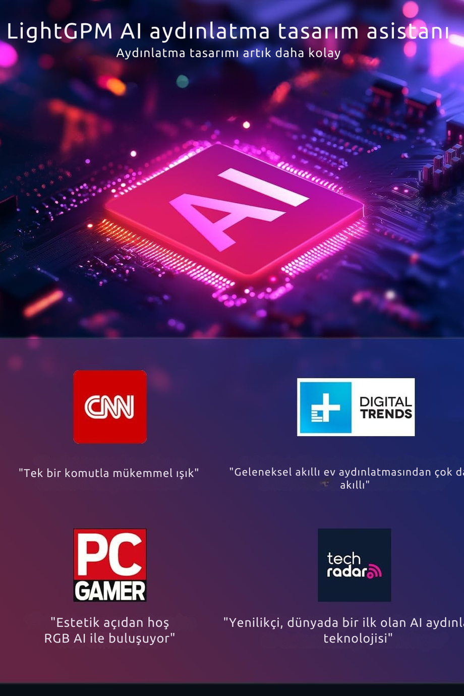 AI Akıllı Masa Lambası TB1, Müzik Senkronizasyonu, AI Işık Tasarım Asistanı