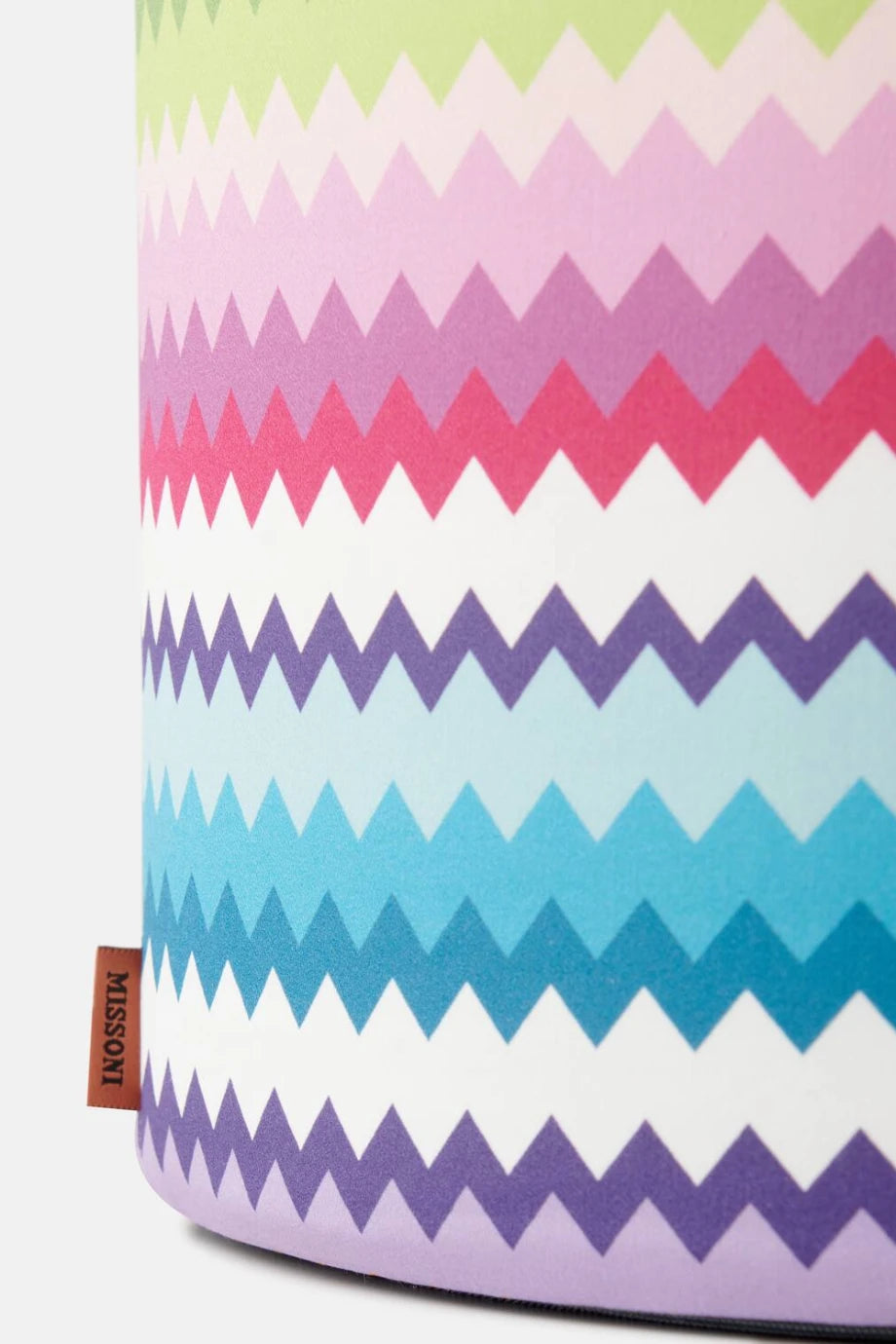 Riverbero Zigzag Keten Canvas İtalyan Tasarımı Lüks Puf