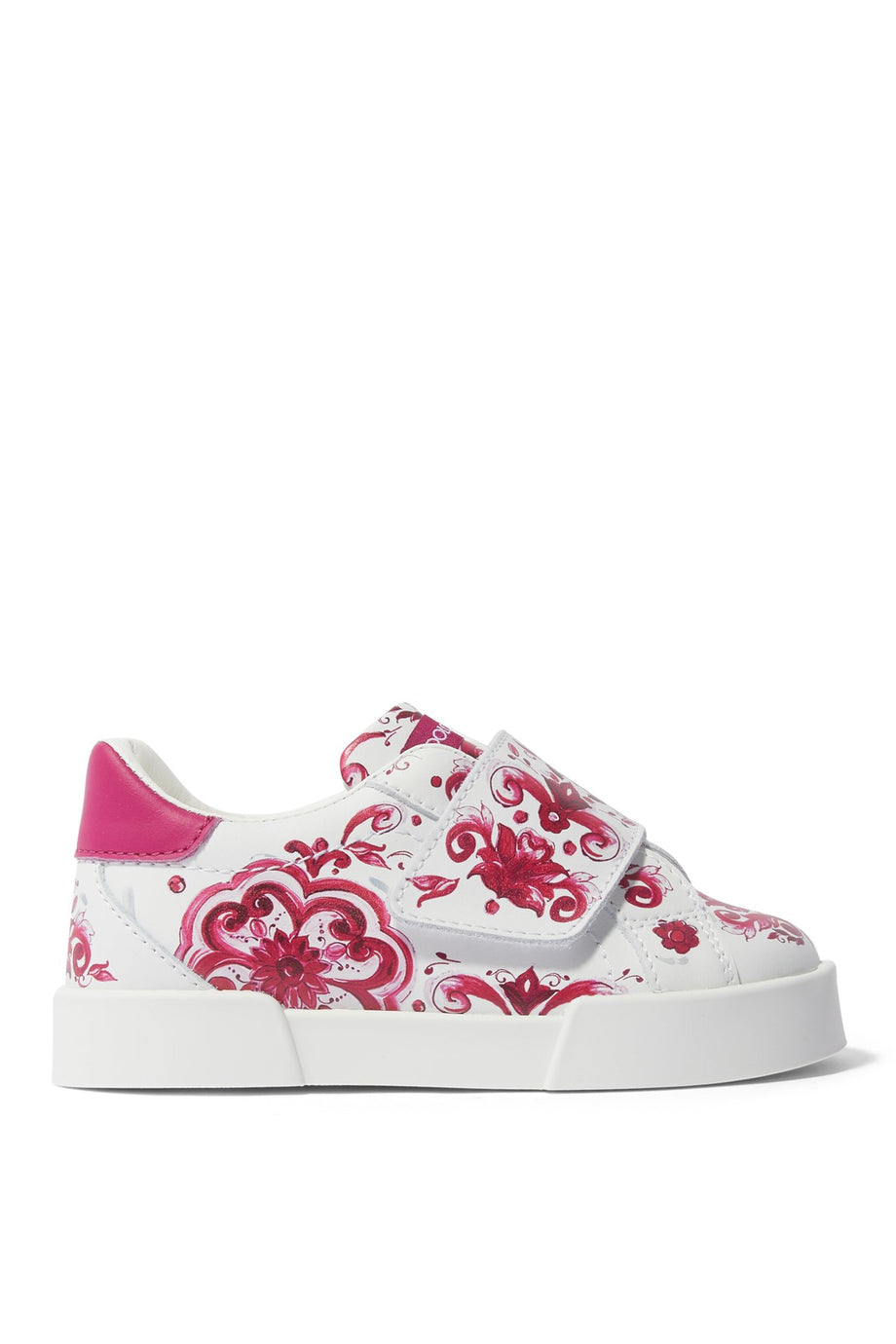 Çocuklar İçin Majolica Desenli Nappa Deri Spor Ayakkabı