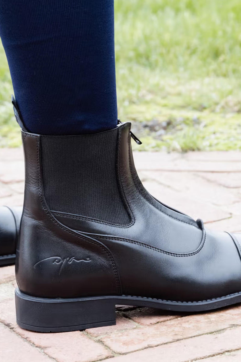 Ön Fermuarlı Premium Deri Unisex Binicilik Botu